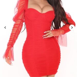 Elegant Red Bodycon Dress